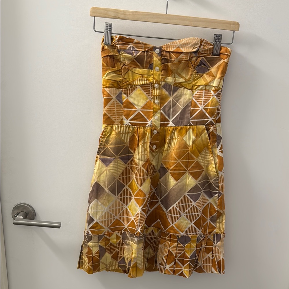 Bcbgeneration Geometric Patterned Mini Dress In G… - image 1